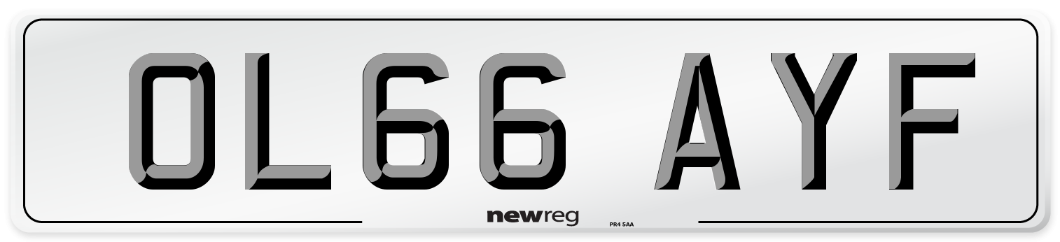 OL66 AYF Number Plate from New Reg